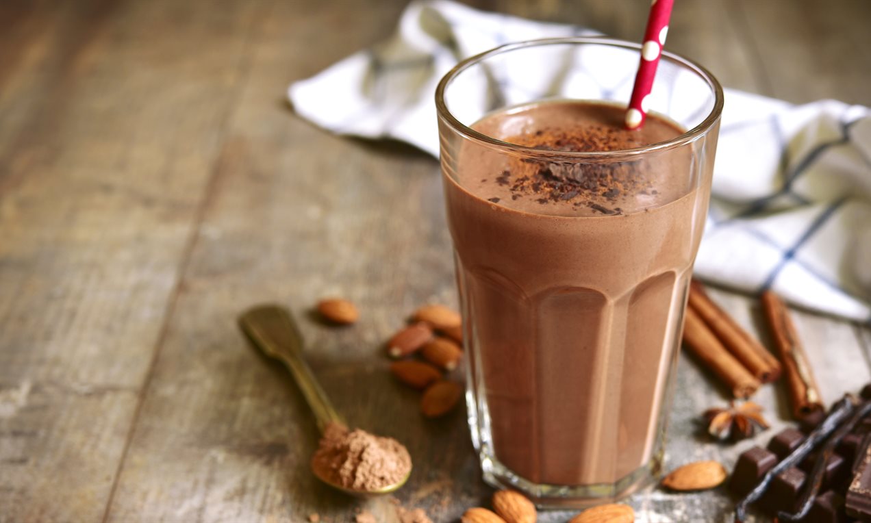 Frappè al cacao e banana